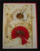 Carte Eventail (3) rouge, blanc