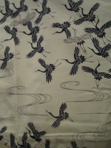 Yukata Grues (blanc, haut. 142cm)